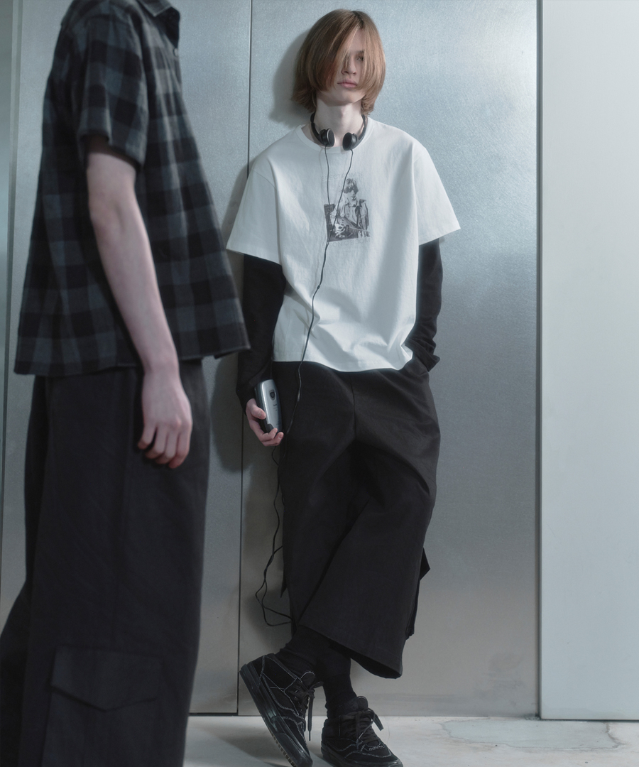 키류 소닉 붐 레이어드 롱 슬리브 티셔츠 화이트(kiryu Sonic Boom Layerd Long Sleeve T-Shirt White) - 5