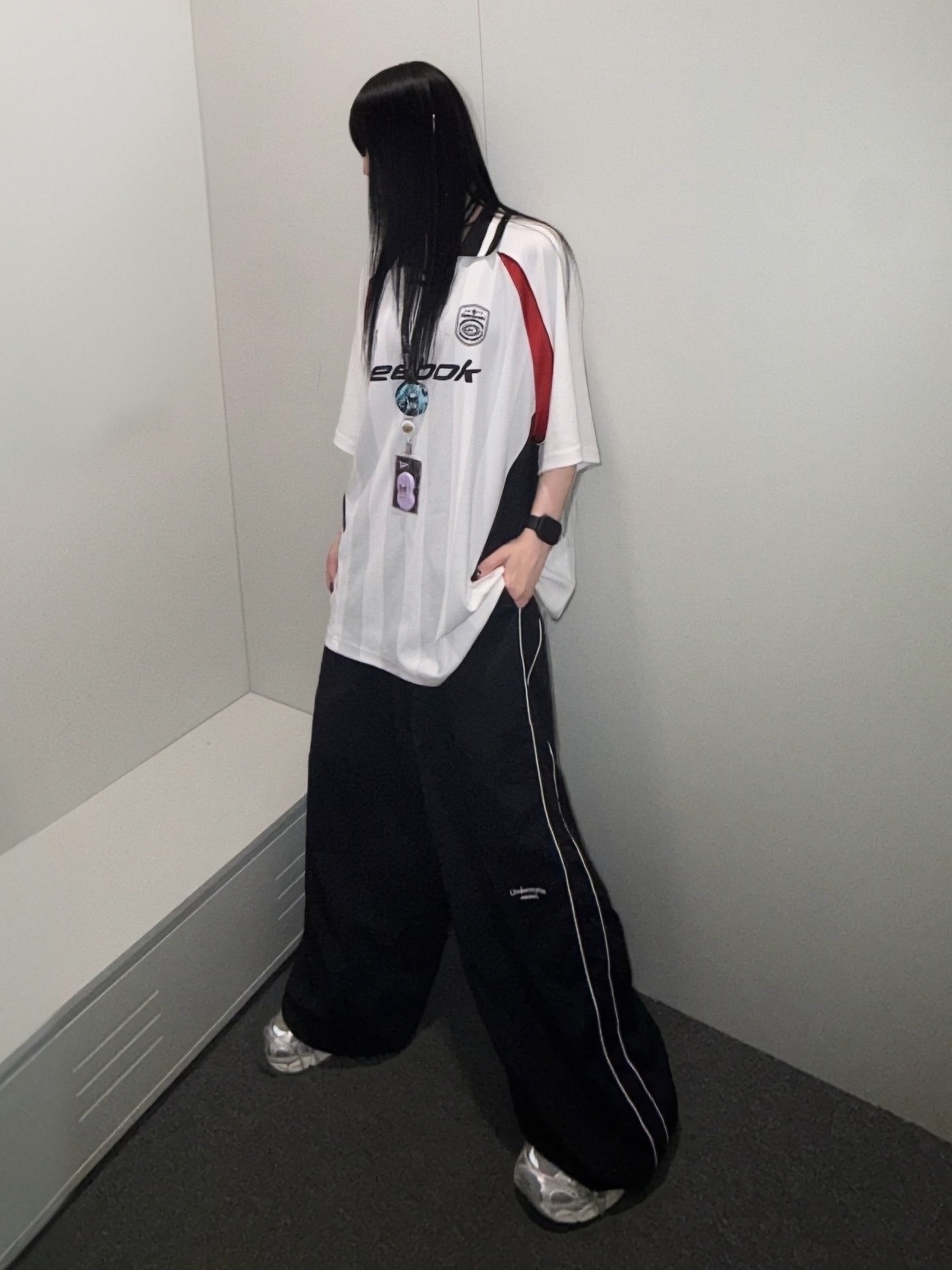 Undermycar Mu.126 Original Logo Piping Line Nylon Pants Black, Balenciaga 3XL Sneakers Light Beige 착용 스타일