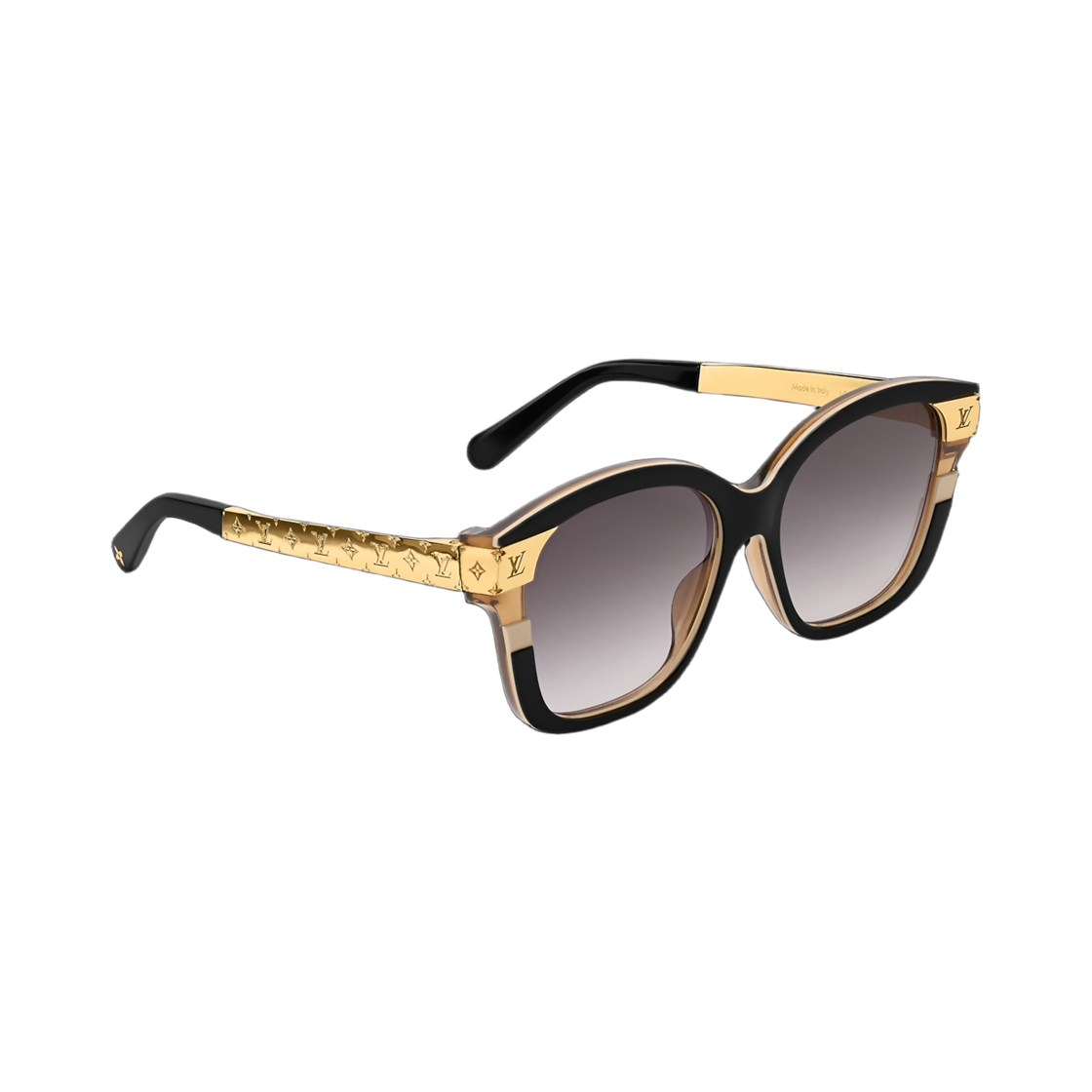 (W) 루이비통 LV 쁘띠 숩송 스퀘어 선글라스 블랙((W) Louis Vuitton LV Petite Soupcon Square Sunglasses Black) - 2