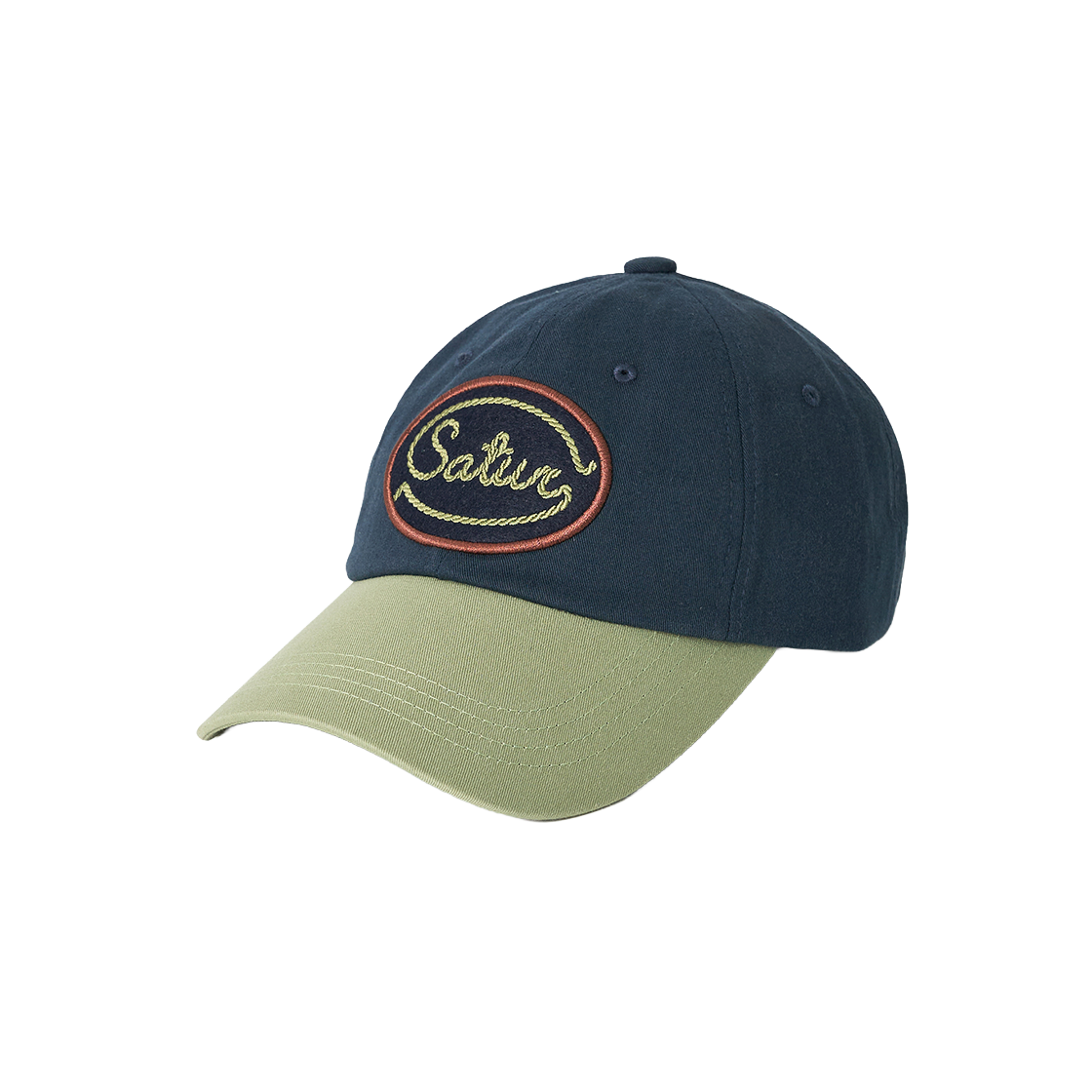 세터 와펜 컬러 블록 볼캡 네이비(SATUR Wappen Color Block Ball Cap Navy)
