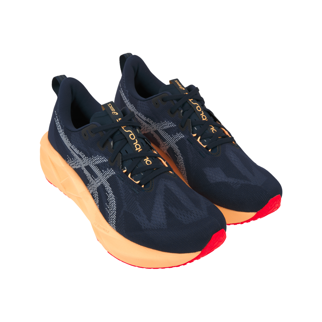 아식스 노바블라스트 5 미드나잇 오렌지 글로우 - 2E 와이드(Asics Novablast 5 Midnight Orange Glow - 2E Wide) - 4