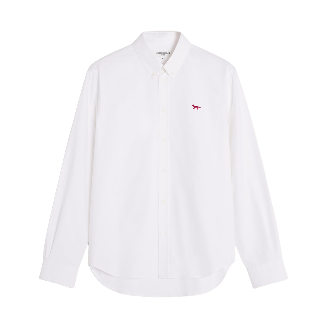 QM00426WC5062-P100 Maison Kitsune Profile Fox Regular Shirt White