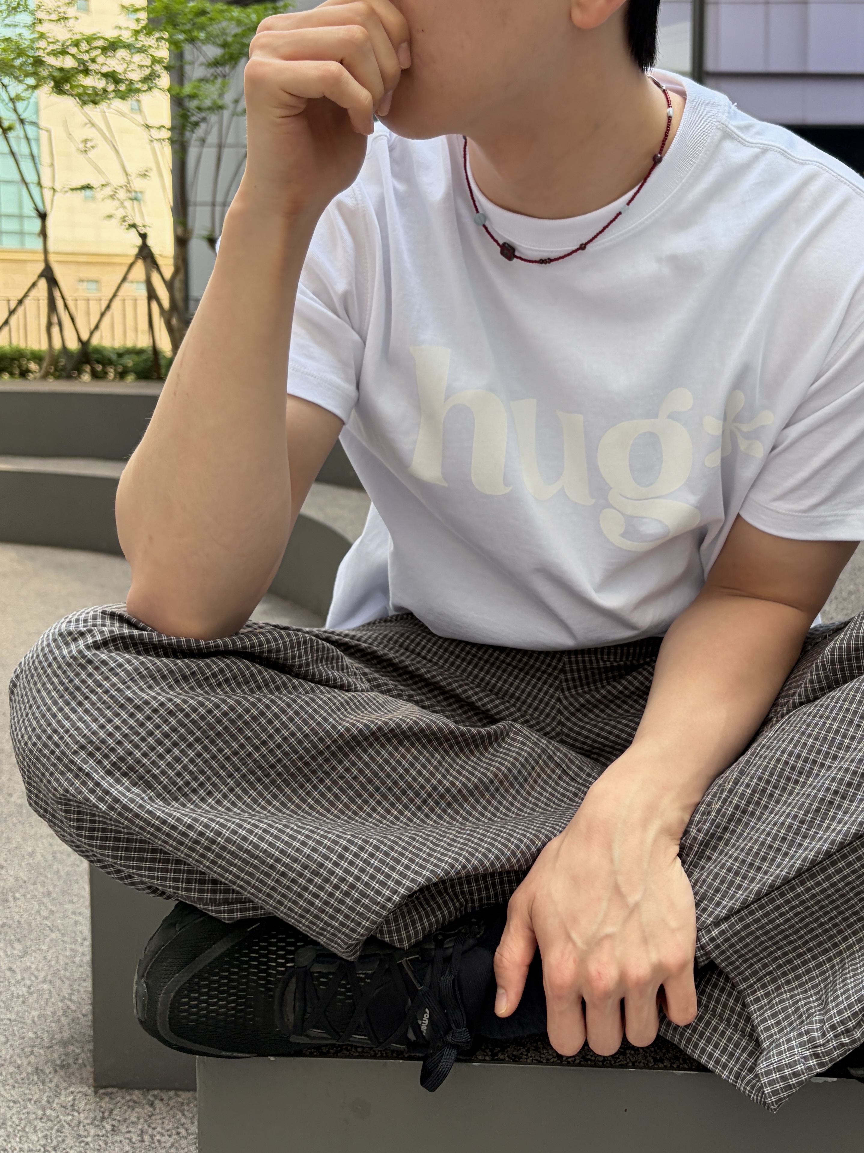 Riomeu Hug Rio Short Sleeve T-shirt Ivory 착용 스타일 - 2