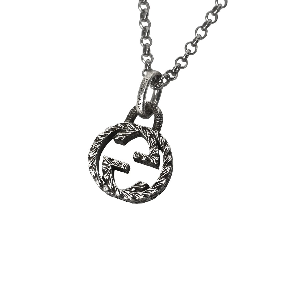구찌 인터로킹 G 펜던트 네클리스 실버(Gucci Interlocking G Pendant Necklace Silver) - 2