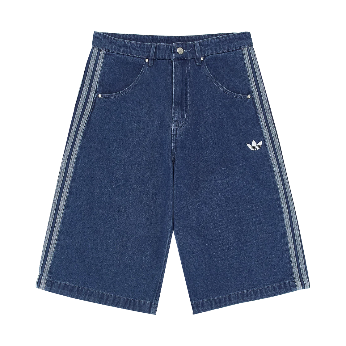 Adidas Adidas Adicolor Denim Firebird Shorts Medium Blue Denim - KR Sizing · 28
