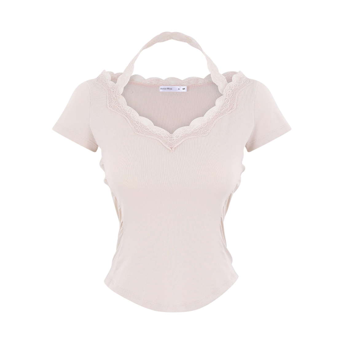 레이즈미야 릴리 홀터넥 레이스 탑 베이비 핑크(REISE MIYA Lily Halterneck Top Baby Pink) - 1
