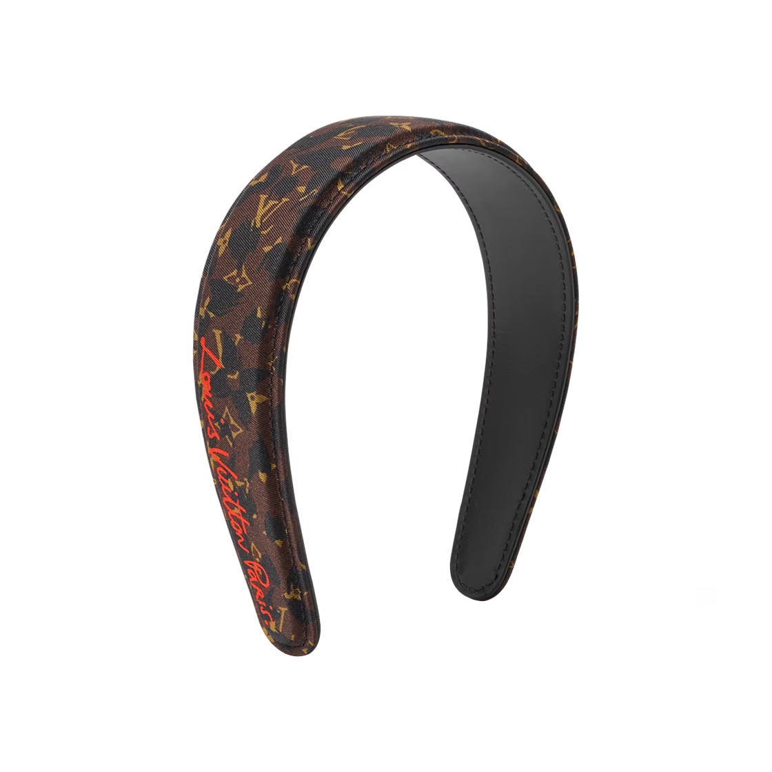 M03612 (W) Louis Vuitton LV Safari Headband Black