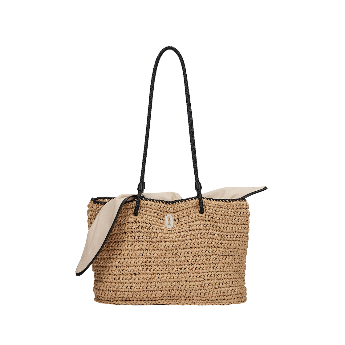 분크 보터 위빙 쇼퍼 미듐 베이지(vunque Boater Weaving Shopper M) - 3