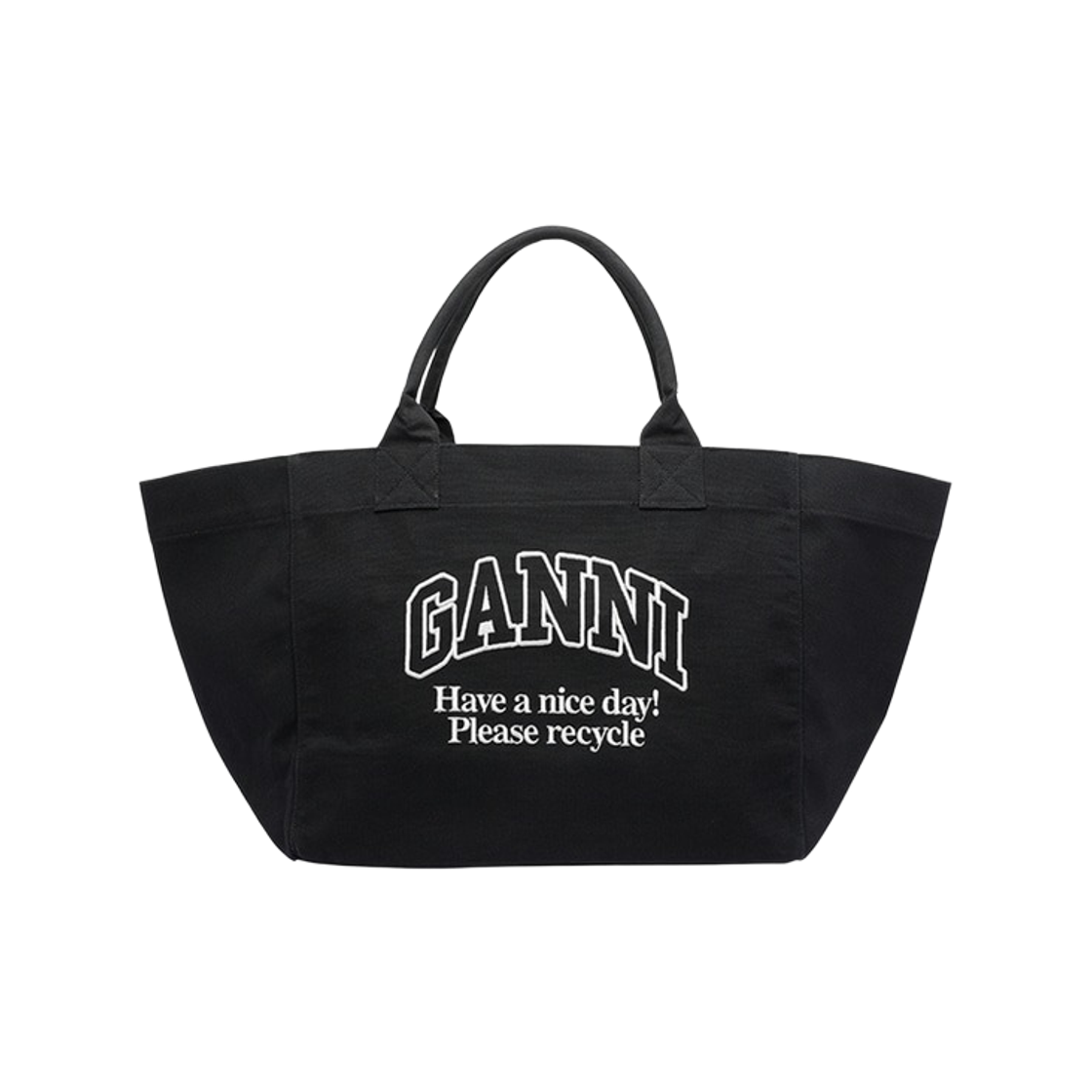 A7181-252 Ganni Logo Tote Bag Phantom