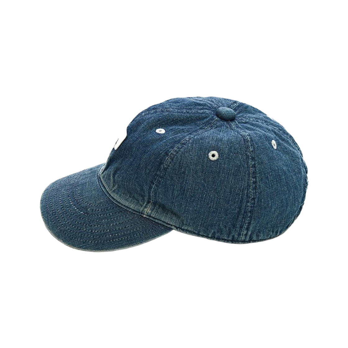 풀카운트 6843HW 6 패널 데님 베이스볼 캡 F 패치 빈티지 워시(Fullcount 6843HW 6 Panel Denim Baseball Cap F Patch Vintage Wash) - 3