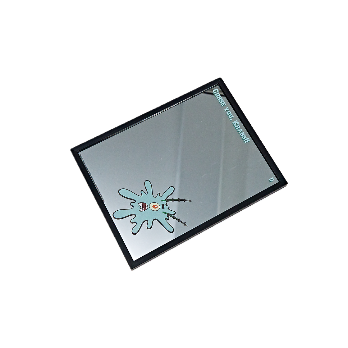 댄꼼마 x 스폰지밥 납작해진 플랑크톤 프린팅 거울 (A5)(DANCOMMA x SpongeBob SquarePants Flattened Plankton Printed Mirror (A5)) - 2