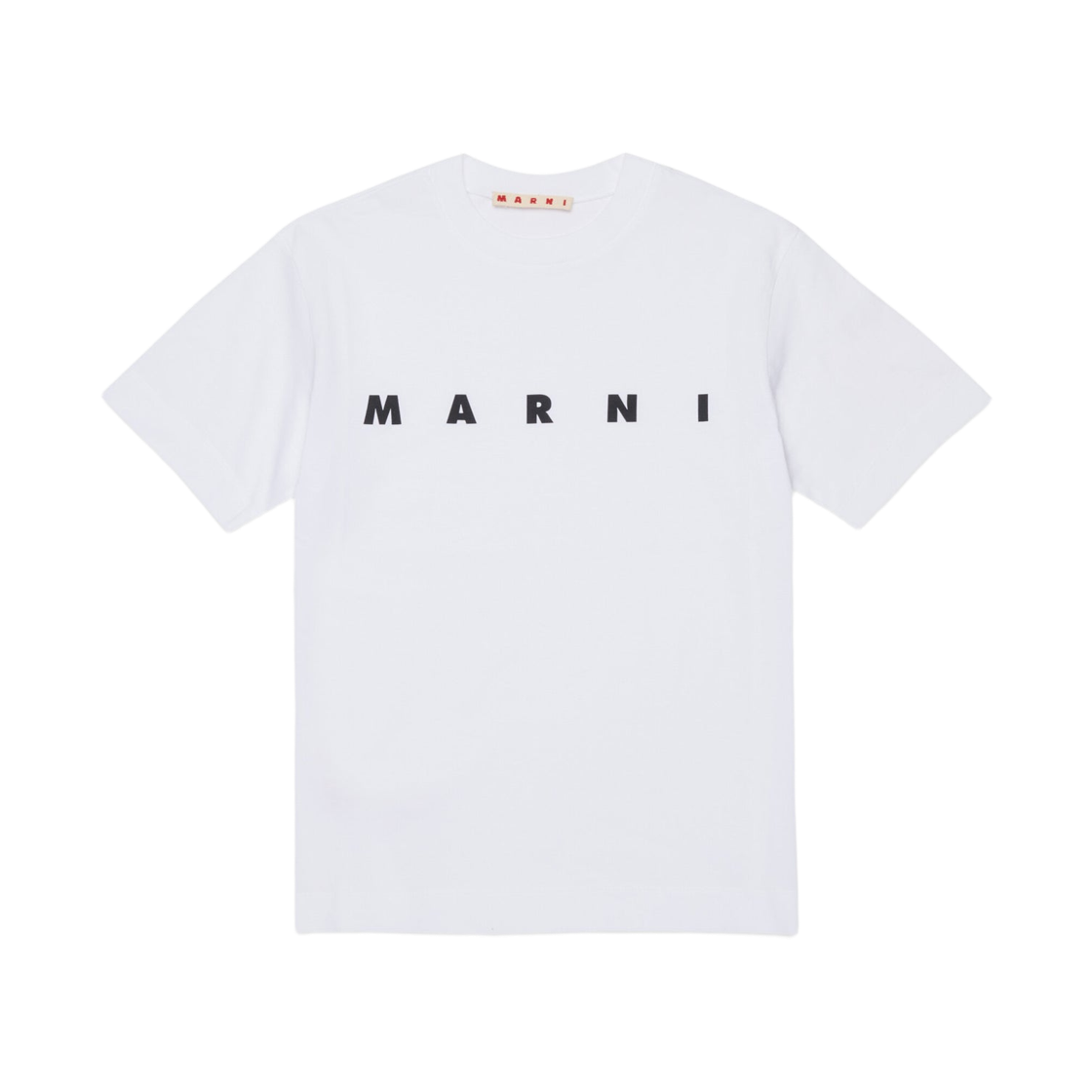 (키즈) 마르니 로고 저지 티셔츠 화이트((Kids) Marni Jersey T-Shirt with Logo White)