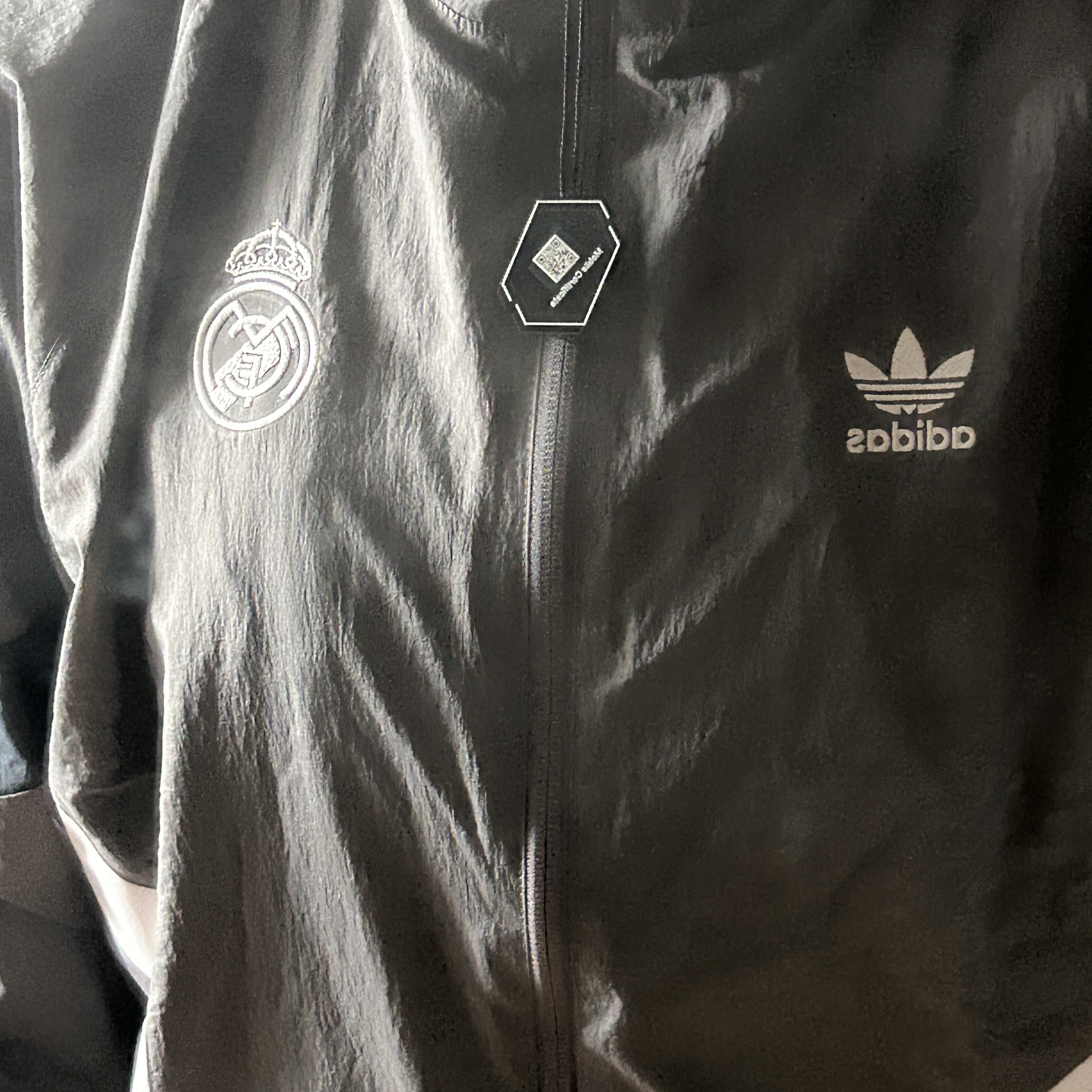 Adidas Real Madrid Originals Track Top Charcoal Grey - KR Sizing 착용 스타일