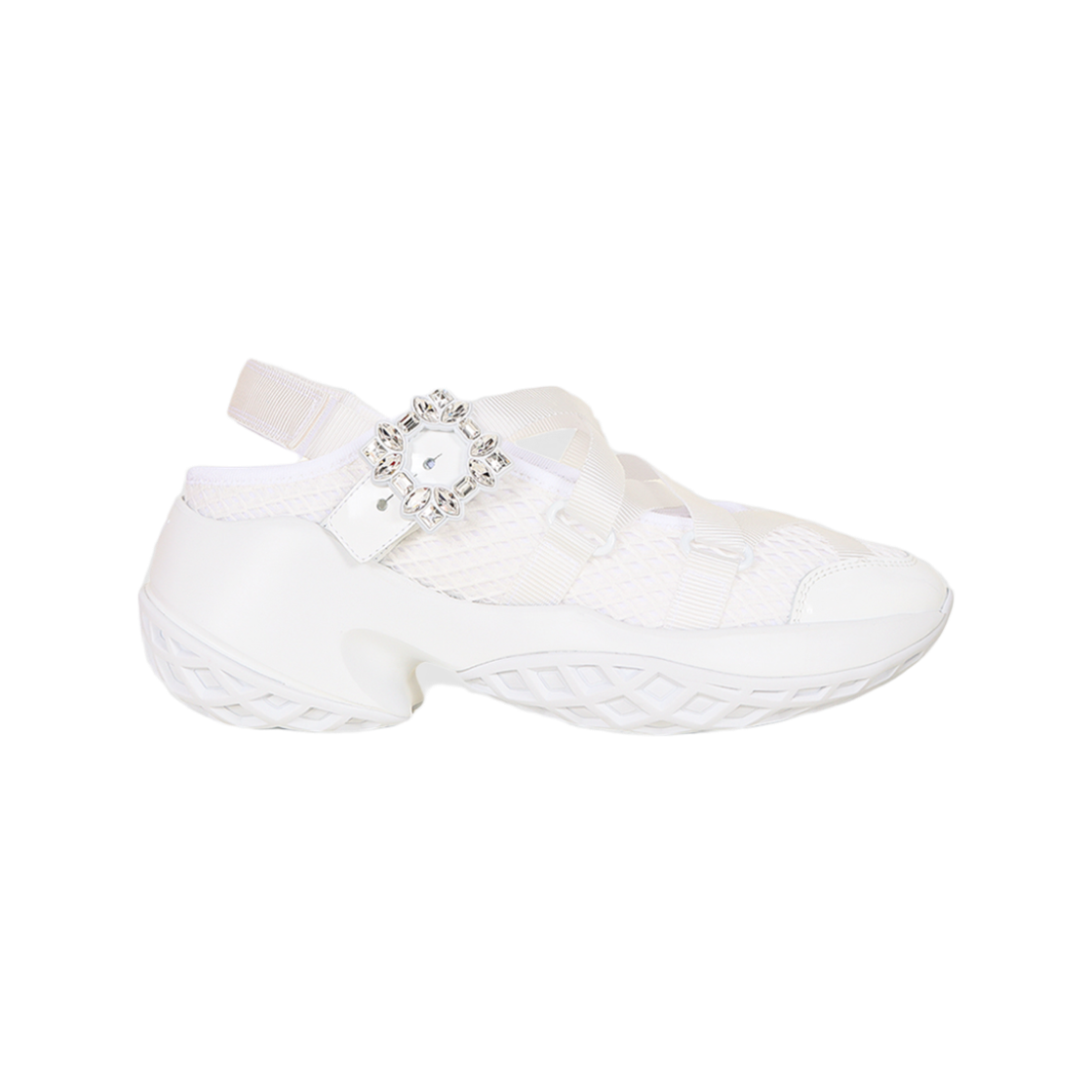 RVW50643980 V4F B001 [20% 쿠폰] (W) Roger Vivier Viv Run Ballerinas in Fabric White