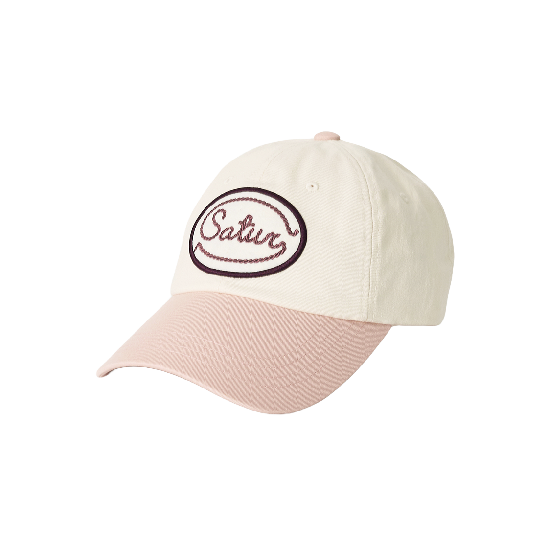 세터 와펜 컬러 블록 볼캡 라이트 핑크(SATUR Wappen Color Block Ball Cap Light Pink)