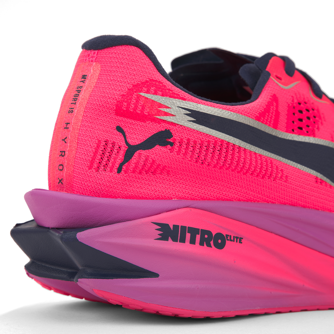 푸마 x 하이록스 디비에이트 나이트로 엘리트 4 퓨어 핑크 일렉트릭 오키드(Puma x Hyrox Deviate Nitro Elite 4 Pure Pink Electric Orchid) - 8