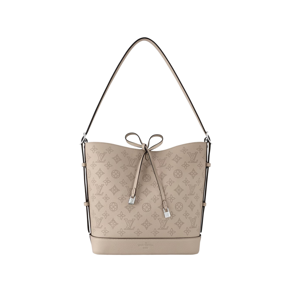 M12140 Louis Vuitton Flore Mahina Leather Handbag Galet