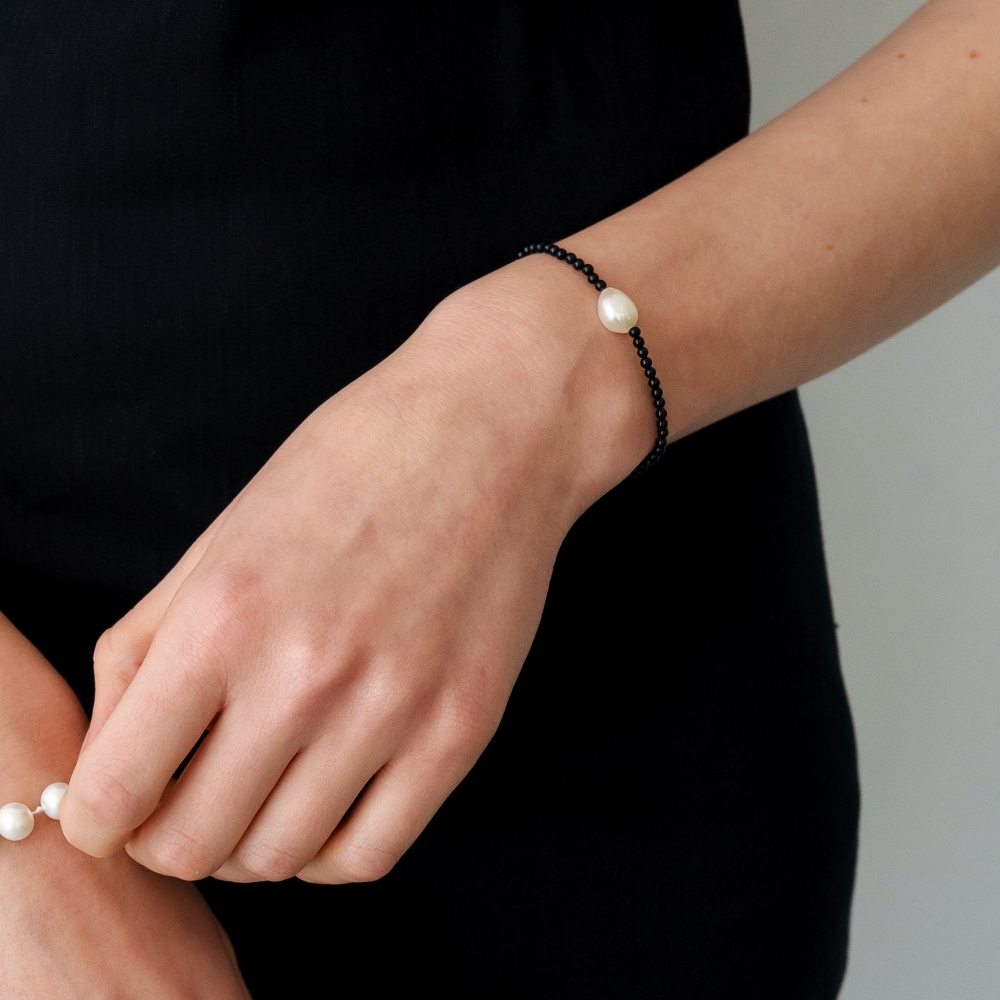 러브미몬스터 천연 원석과 진주 팔찌 블랙(lovememonster Natural Gem And Pearl Bracelet BLACK) - 3