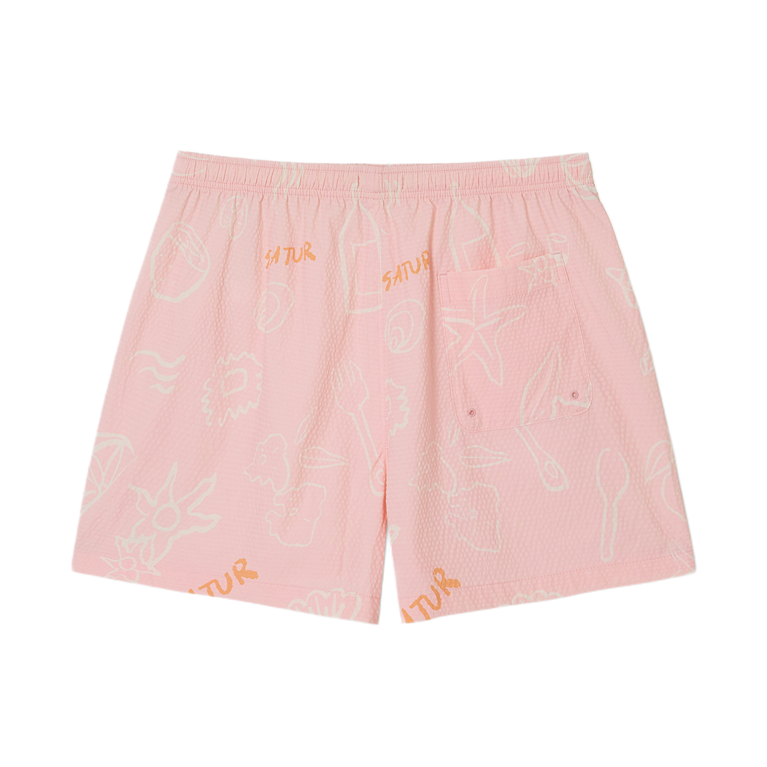 세터 우먼 핸드 드로잉 그래픽 스윔 쇼츠 핑크(SATUR W Hand Drawing Graphic Swim Shorts Pink) - 2