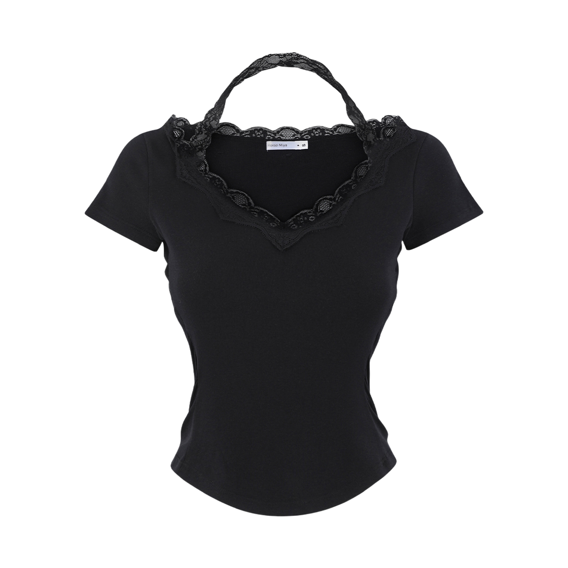 레이즈미야 릴리 홀터넥 레이스 탑 블랙(REISE MIYA Lily Halterneck Top Black) - 1