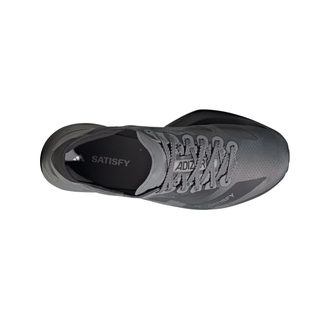 (W) 아디다스 x 새티스파이 아디제로 아디오스 프로 4 코어 블랙 나이트 메탈릭((W) Adidas x Satisfy Adizero Adios Pro 4 Core Black Night Metallic) - 3