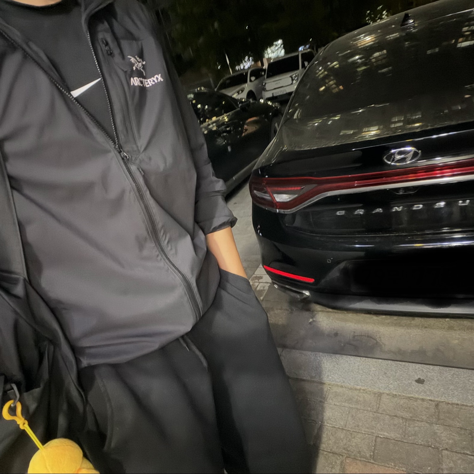 Arc'teryx Squamish Hoody Black, Nike Pro Dri-Fit Short Sleeve Fitness Top Black - Asia 착용 스타일