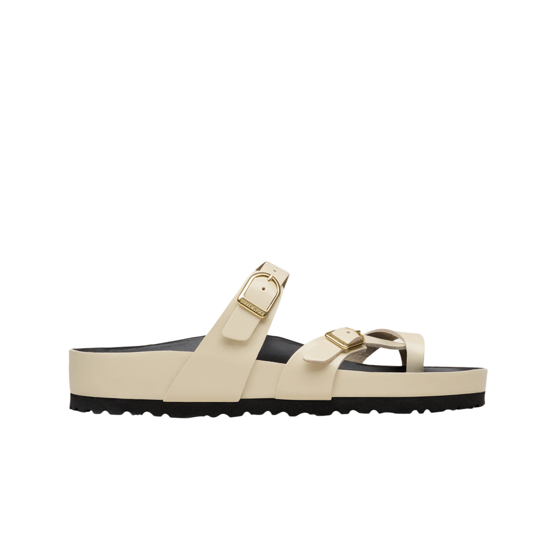 1031916 Birkenstock Mayari High-Shine Ecru Black - Regular