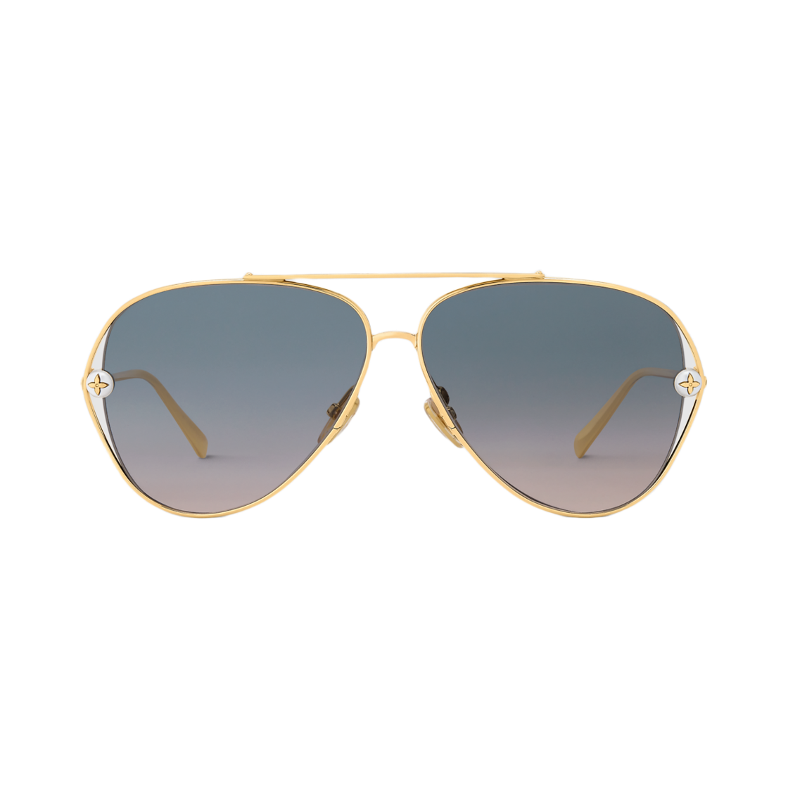 Z2995U (W) Louis Vuitton Pearl Twirl Pilot Sunglasses Gradient Blue Gold