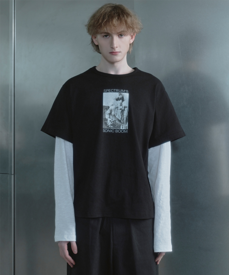 키류 소닉 붐 레이어드 롱 슬리브 티셔츠 블랙(kiryu Sonic Boom Layerd Long Sleeve T-Shirt Black) - 2
