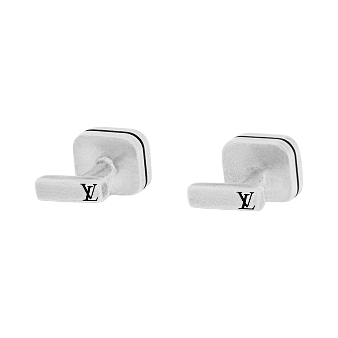 루이비통 LV 테일러 커프스링크 실버 블랙(Louis Vuitton LV Tailor Cufflinks Silver Black) - 2