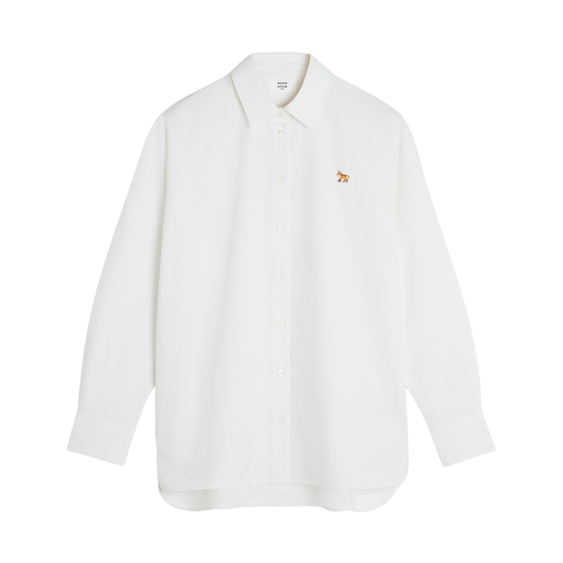 QW00413WC5062-P100 (W) Maison Kitsune Baby Fox Casual Shirt White