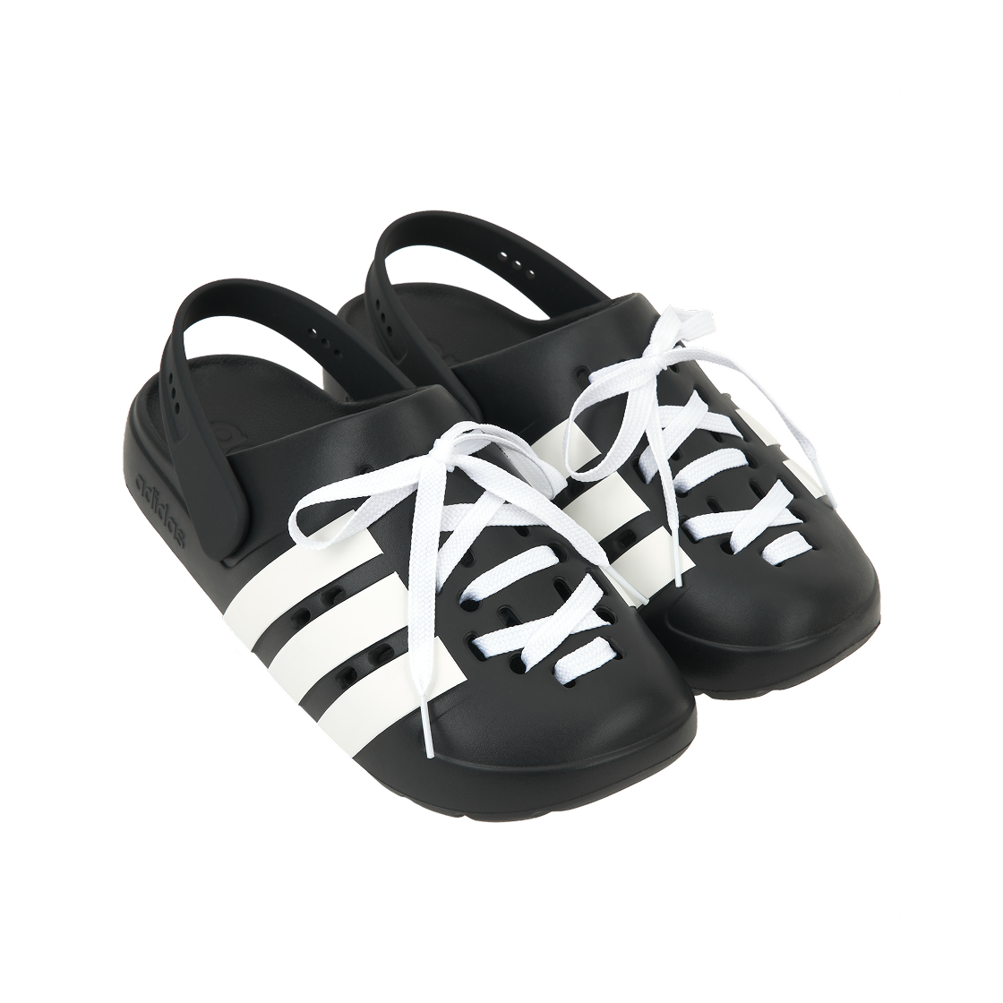 아디다스 스포츠웨어 아딜렛 클로그 2.0 코어 블랙 클라우드 화이트(Adidas Sportswear Adilette Clog 2.0 Core Black Cloud White) - 4