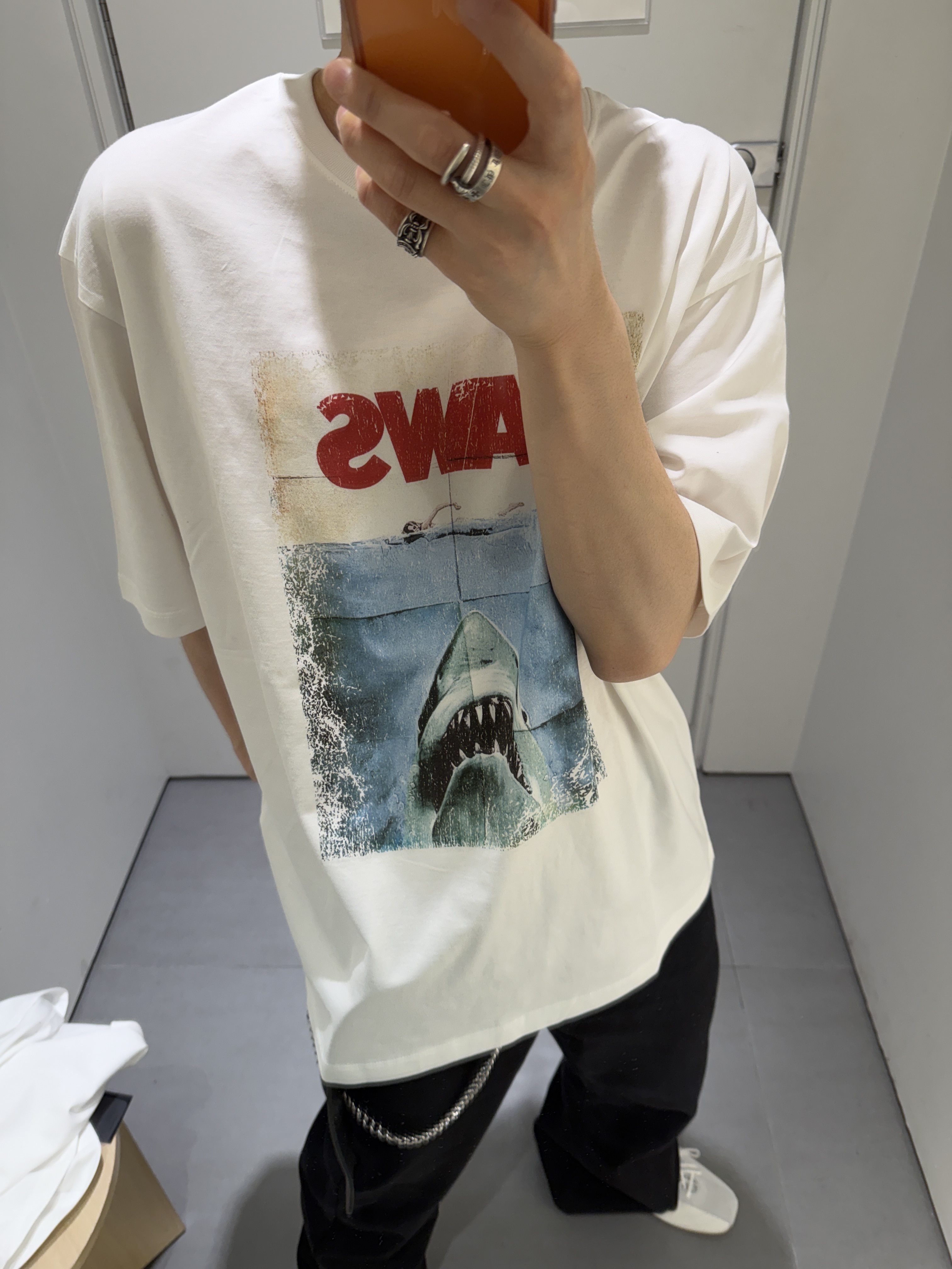 Hansroom Chrome Hearts Dagger Ring, Chrome Hearts Flat Nail Ring Silver 착용 스타일 - 2