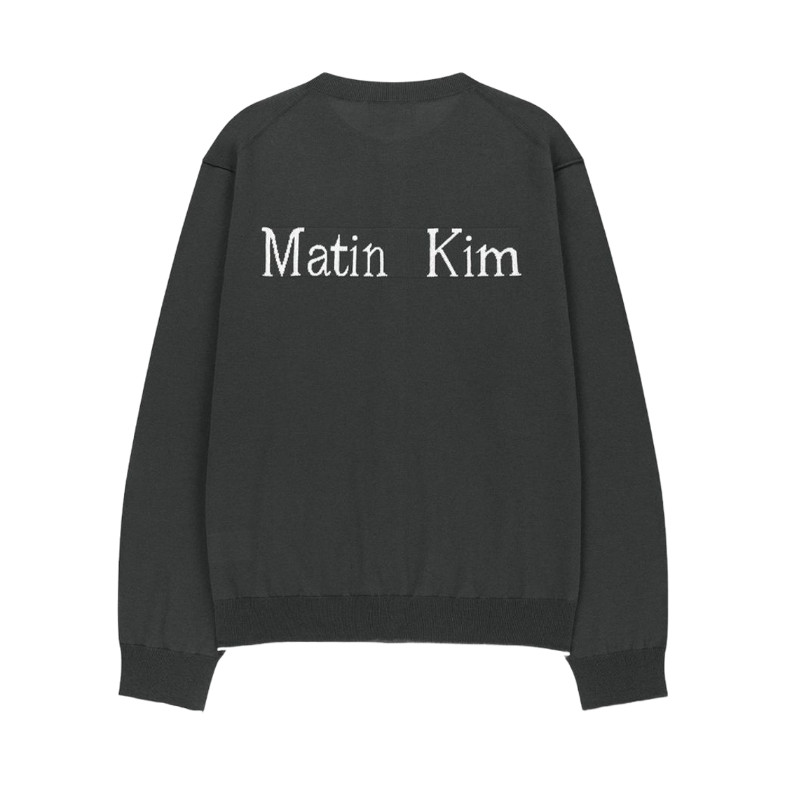 마뗑킴 백 로고 시어 가디건 차콜(Matin Kim Back Logo Sheer Cardigan in Charcoal) - 2