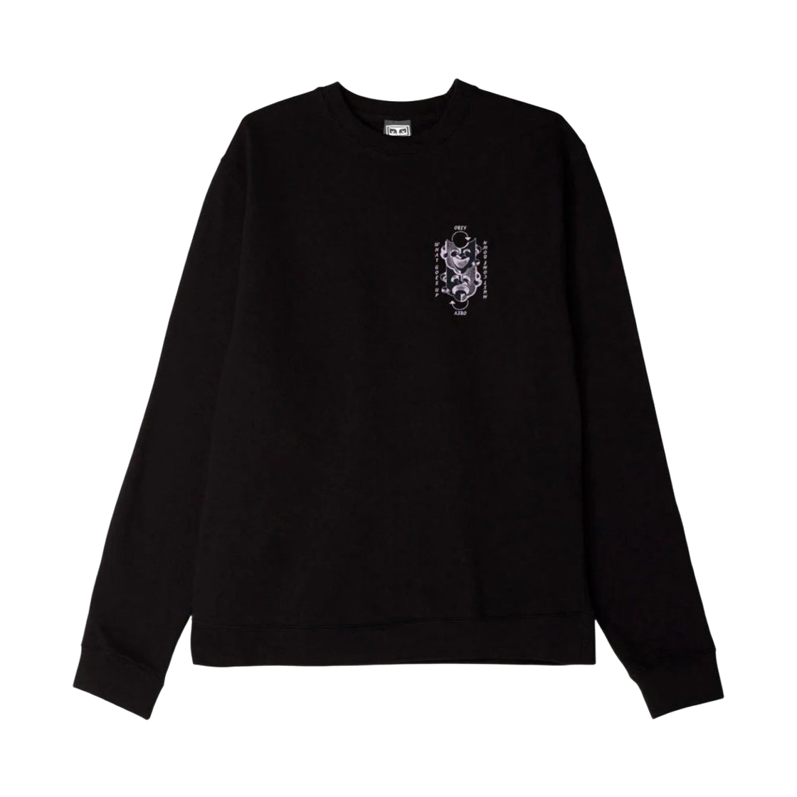 오베이 헤비웨이트 롱슬리브 박스 핏 티셔츠 오프 블랙(Obey Heavyweight Long Sleeve Box Fit T-Shirt Off Black)