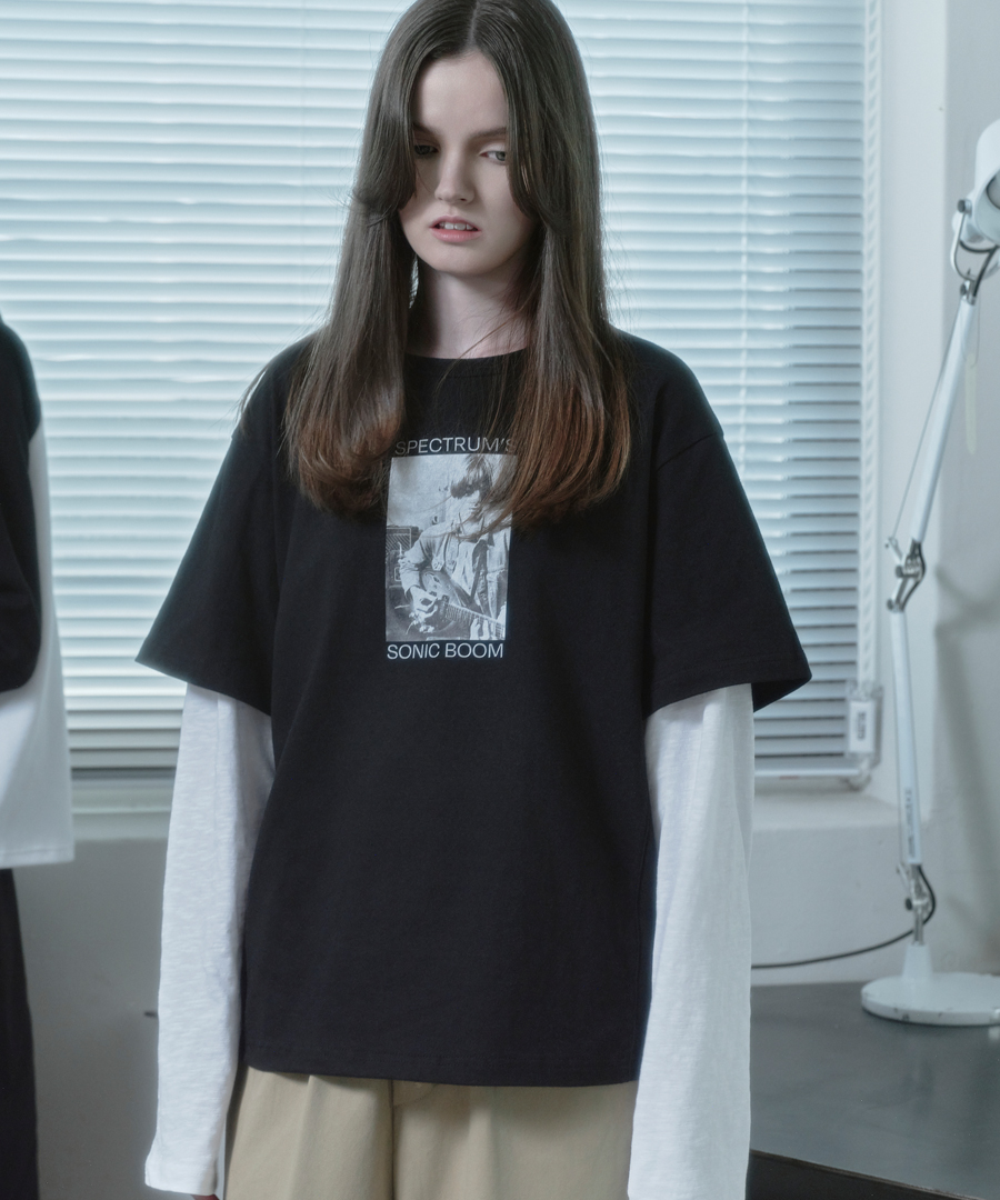 키류 소닉 붐 레이어드 롱 슬리브 티셔츠 블랙(kiryu Sonic Boom Layerd Long Sleeve T-Shirt Black) - 6