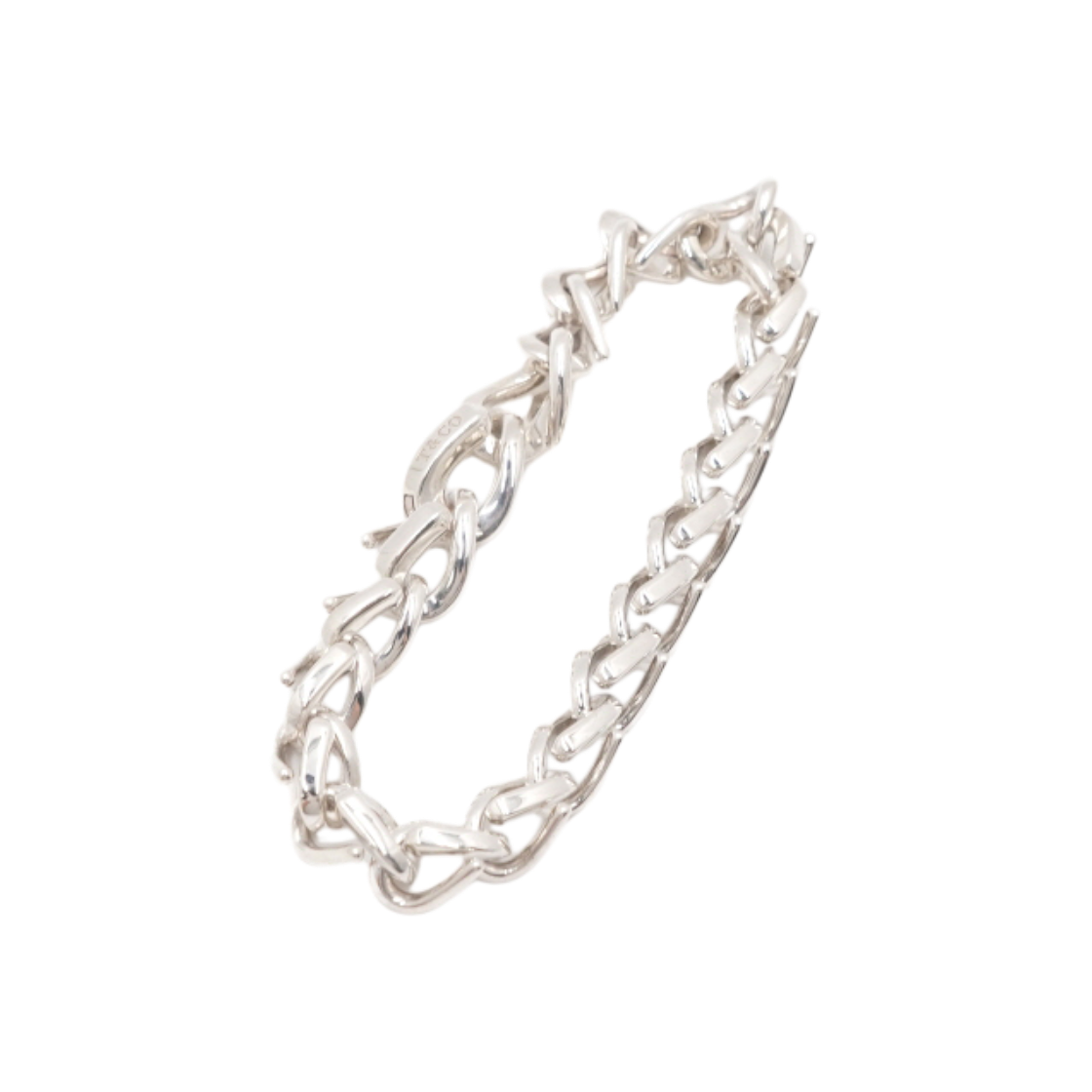 IT6FMEIITS8V Tiffany & Co. Sterling Silver Forge Medium Link Men Bracelet