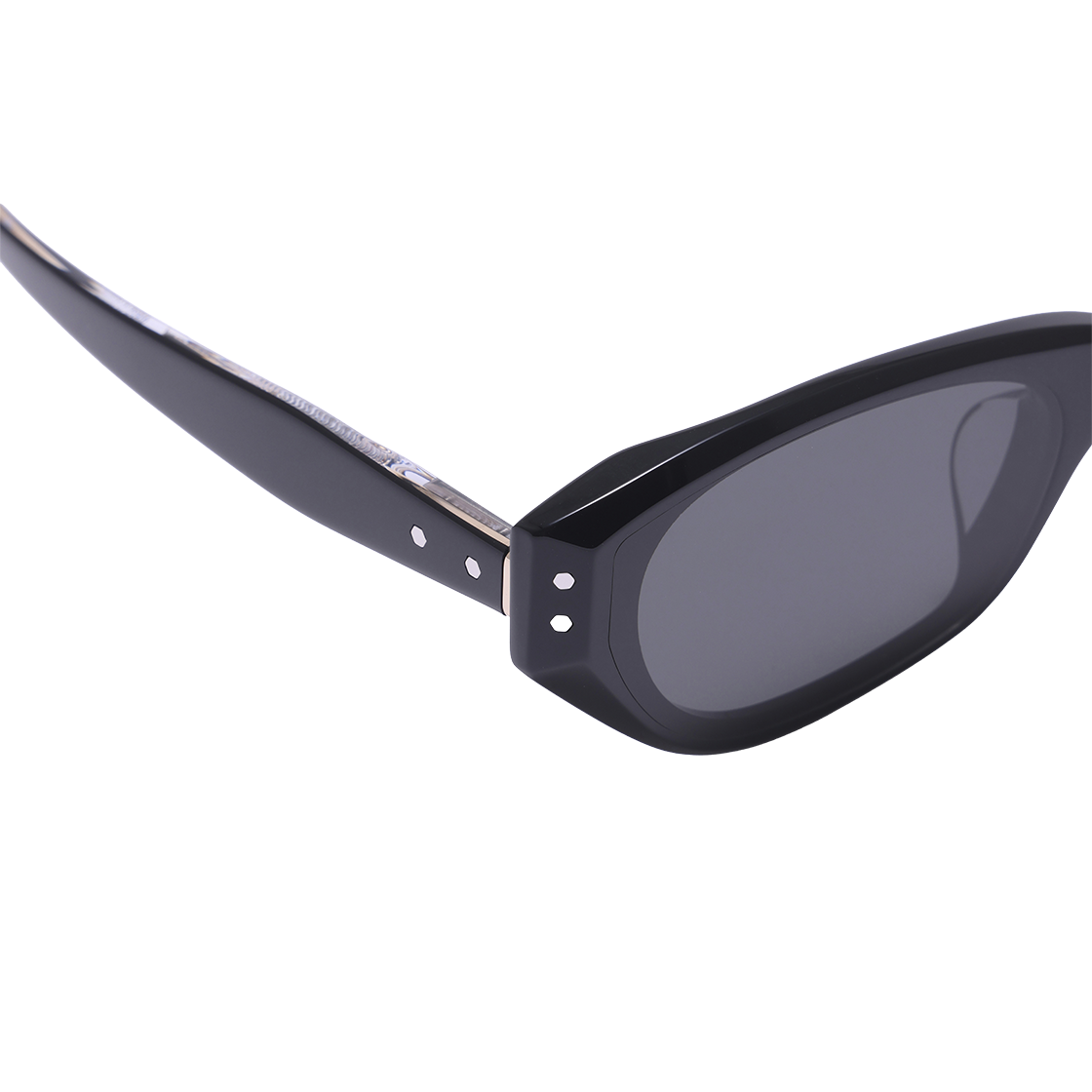 알로아이웨어 [SILVERBITE] SBS1605 0920G 플랫바 핀 오벌 블랙 선글라스(ALO EYEWEAR [SILVERBITE] SBS1605 0920G Flat Bar Pin Oval Black Sunglasses) - 4