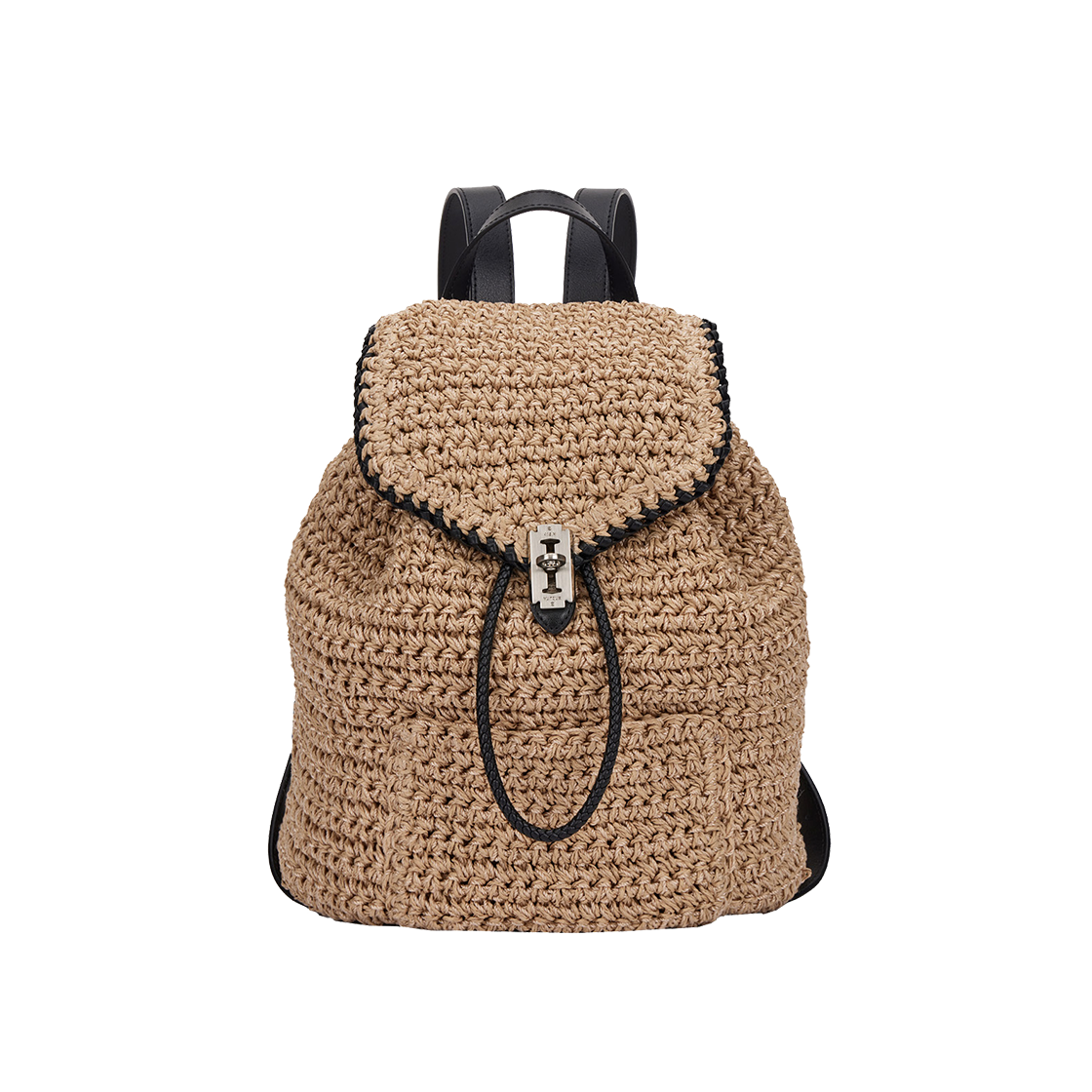 분크 보터 위빙 백팩 미듐 베이지(vunque Boater Weaving Backpack M Beige) - 2