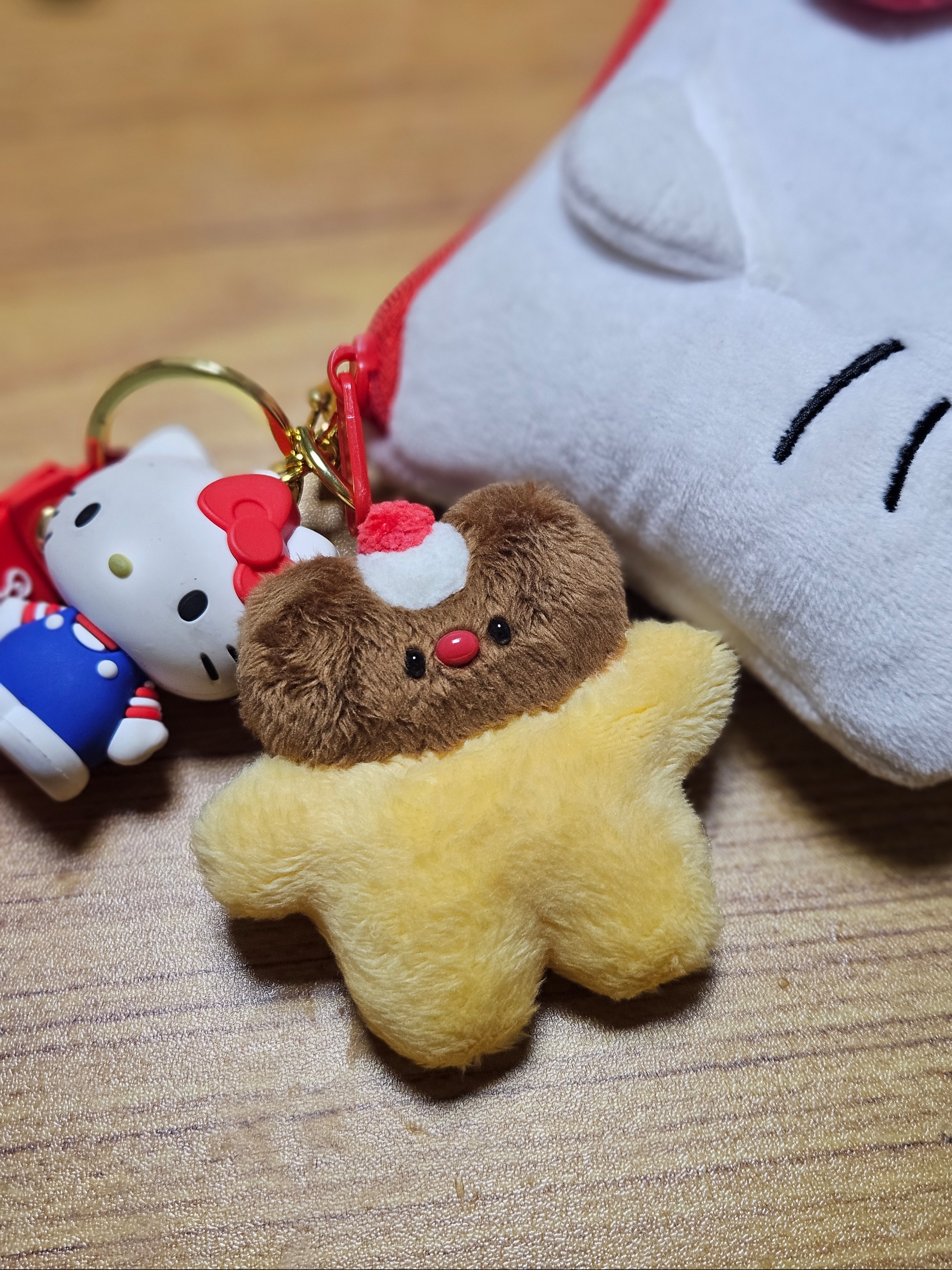 ZZICONG STORE Handmade Pudding Cat Keyring 착용 스타일