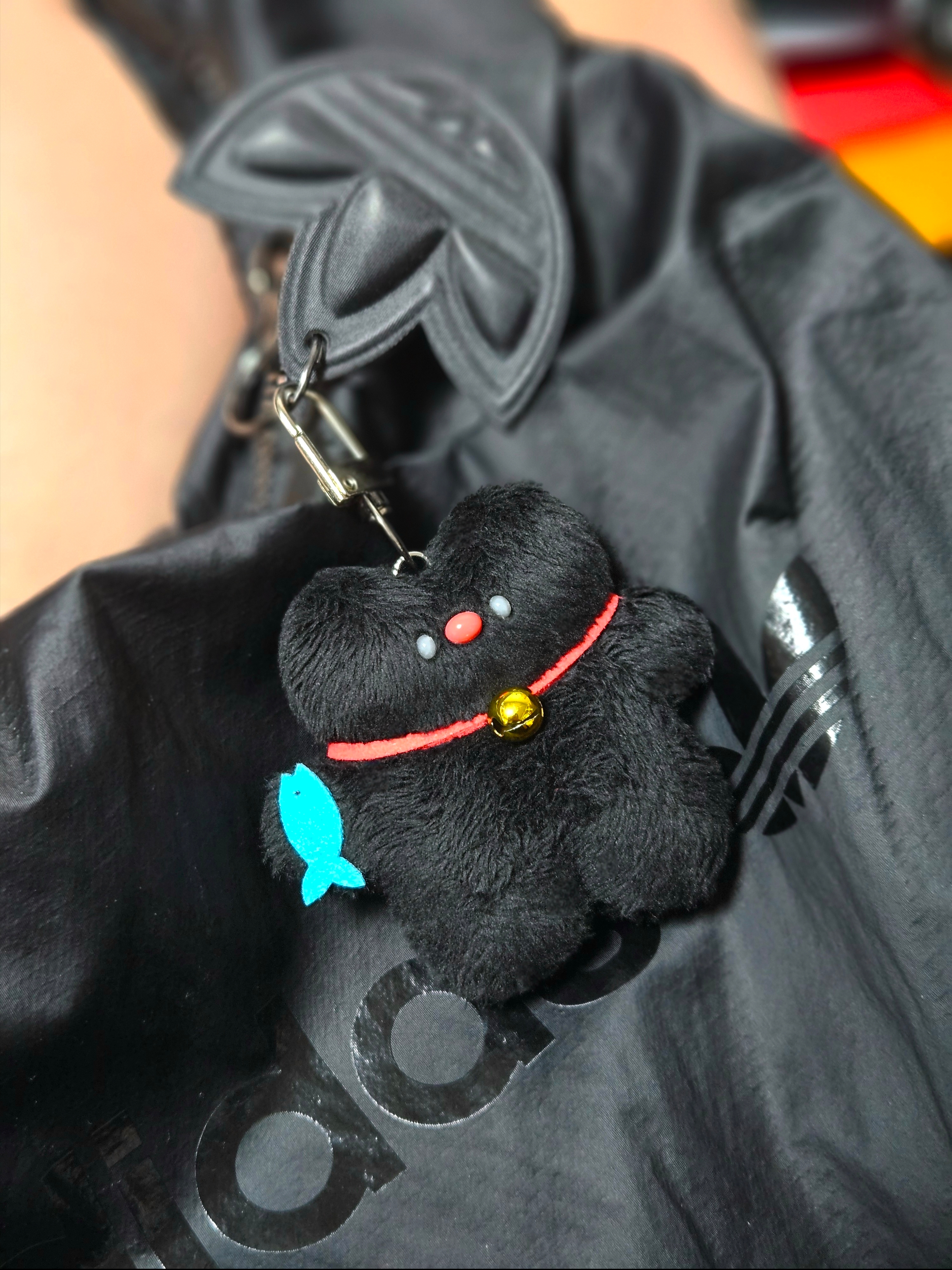 ZZICONG STORE Handmade Fish Thief Cat Keyring 착용 스타일 - 2