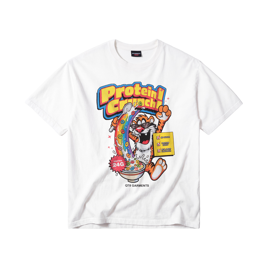 큐티에잇 가먼츠 프로틴 크런치 2 워시드 티 아이보리(QT8 GARMENTS Protein Crunch 2 Washed Tee Ivory) - 1