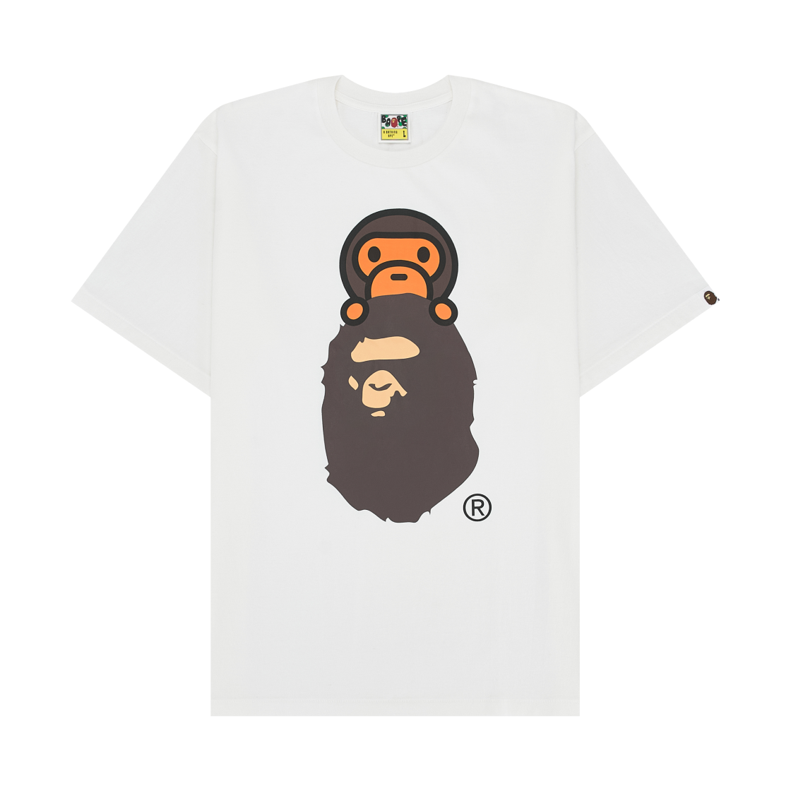 베이프 마일로 온 에이프 헤드 티셔츠 화이트(BAPE Milo on Ape Head T-Shirt White) - 1