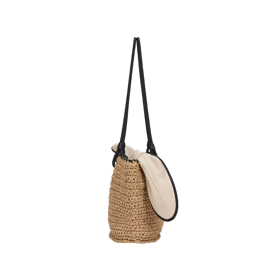 분크 보터 위빙 쇼퍼 미듐 베이지(vunque Boater Weaving Shopper M) - 4