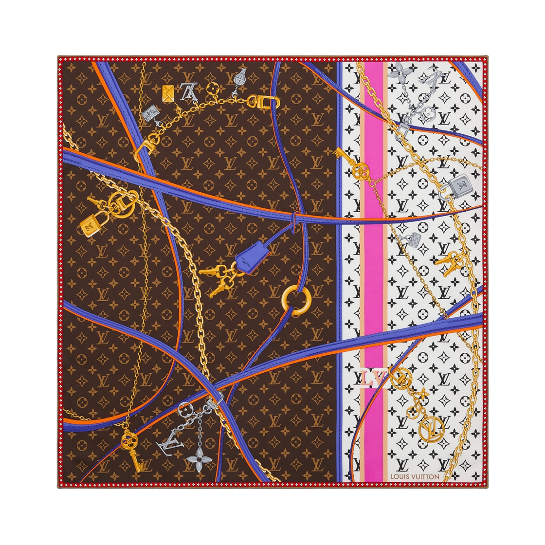 M97862 (W) Louis Vuitton Strap and Trunk Square 70 Brown