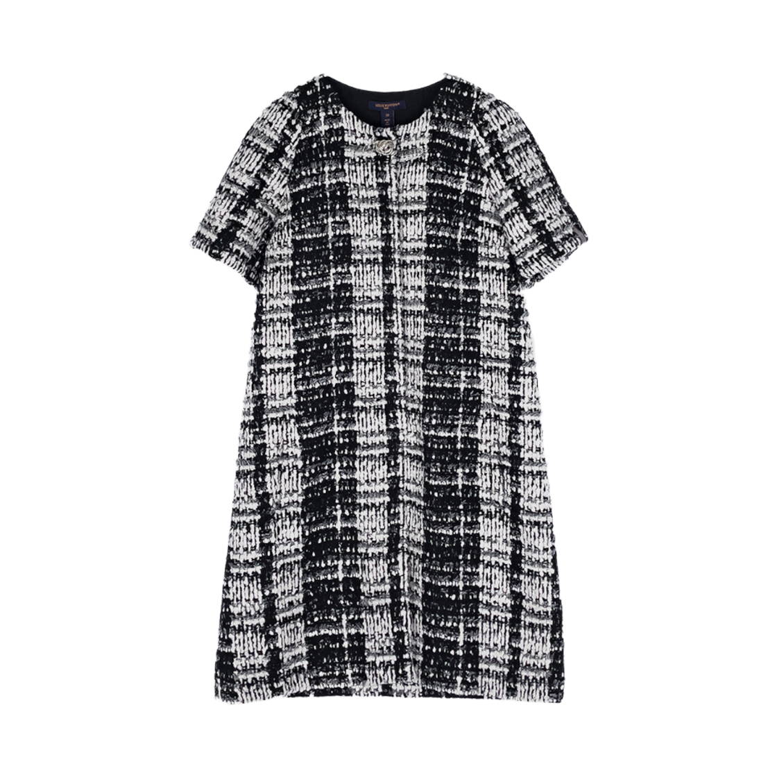 IT2BPLPI8DWR Louis Vuitton 24 Cruise Tweed Dress Black & White
