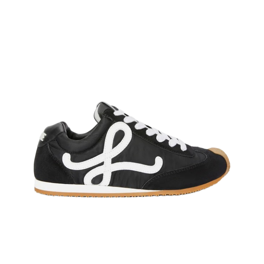 (W) 로에베 나일론 카프스킨 발레 러너 2.0 블랙 화이트((W) Loewe Nylon Calfskin Ballet Runner 2.0 Black White)