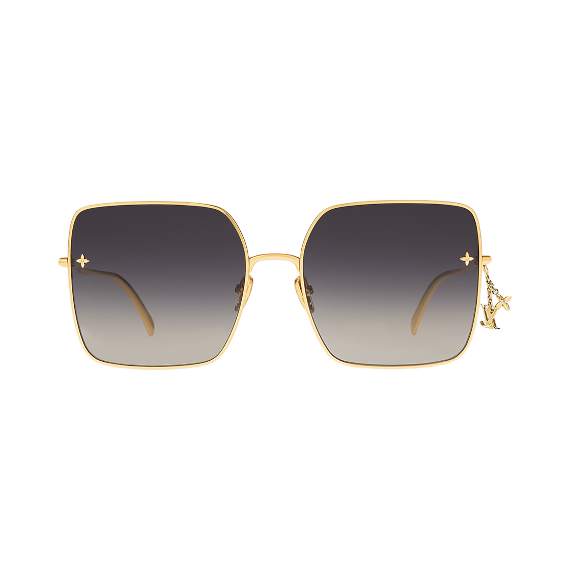 Z1718U (W) Louis Vuitton LV Charm Square Sunglasses Gold