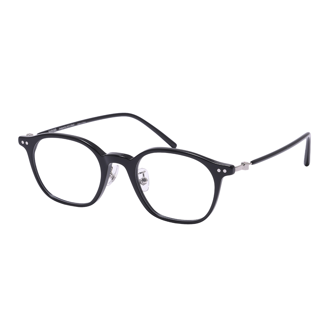 알로아이웨어 [SILVERBITE] SBG7606 0909G HD ACETATE 초경량 고밀도 아세테이트 블랙 스퀘어 안경테(ALO EYEWEAR [SILVERBITE] SBG7606 0909G HD ACETATE ultra-light high-density acetate black square eyeglass frame) - 2