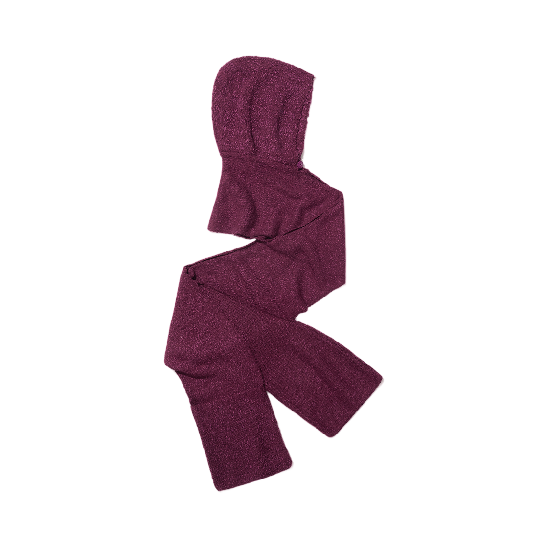 (W) 파르티멘토 후드 포켓 니트 머플러 플럼((W) Partimento Hooded Pocket Knit Muffler Plum)